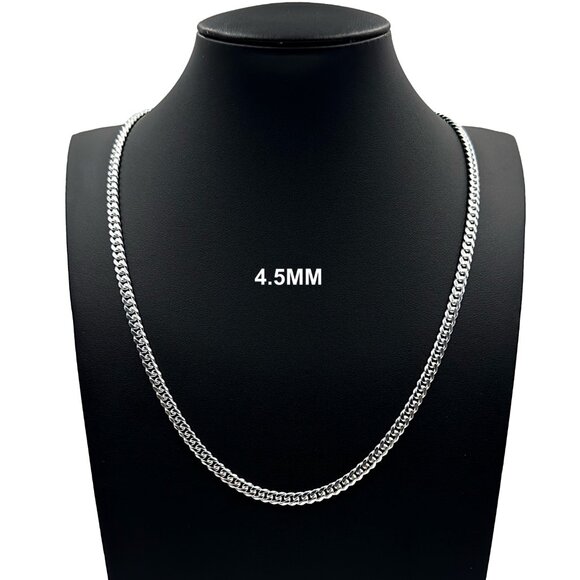 Real 925 SOLID Sterling Silver 4.5mm Miami Cuban Link Chain Necklace 22" inch - Picture 1 of 6